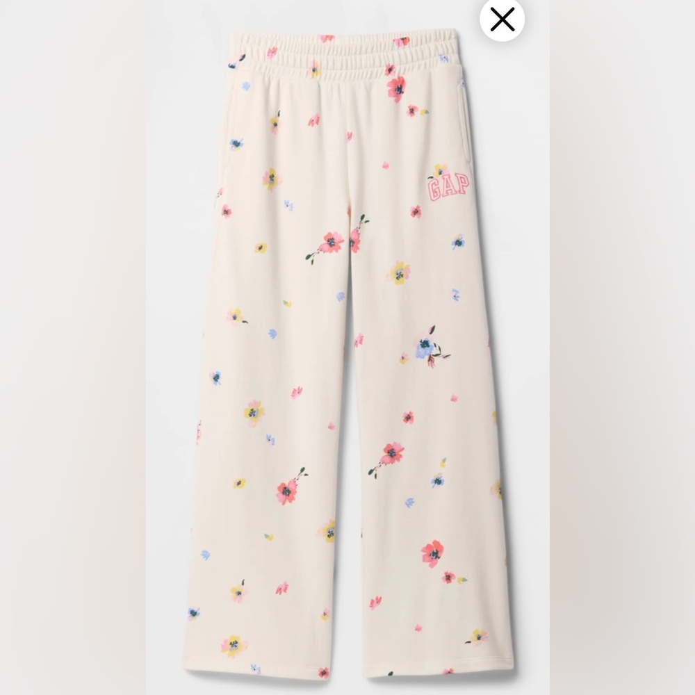 Kids Relaxed Gap Logo Wide-Leg Pants